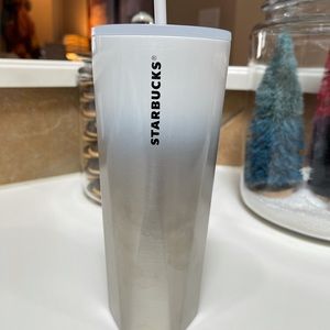 Starbucks white ombré thermos tumbler 24 oz. (insulated)